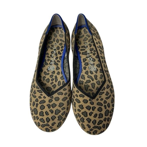 Rothy’s The Flat Round Toe Shoes in Spotted Leopard Print Size 9.5 US Women’s - Picture 3 of 12